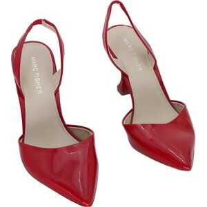 Marc Fisher Hadya Red Slingback Pumps Pointed Toe Dress Heels US 5.5
